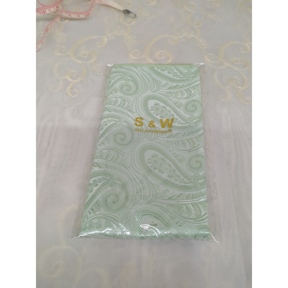 S&W Brown Paisley Pocket Square